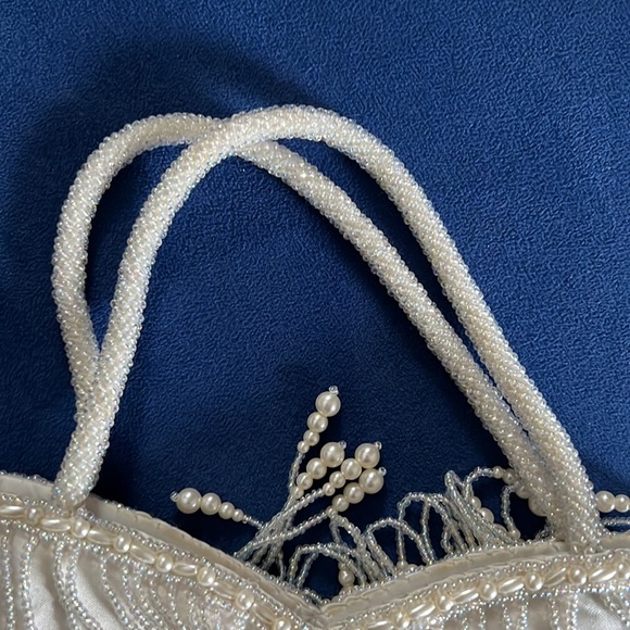 Satin Beaded Evening Bag Purse-EUC - Picture 4 of 7